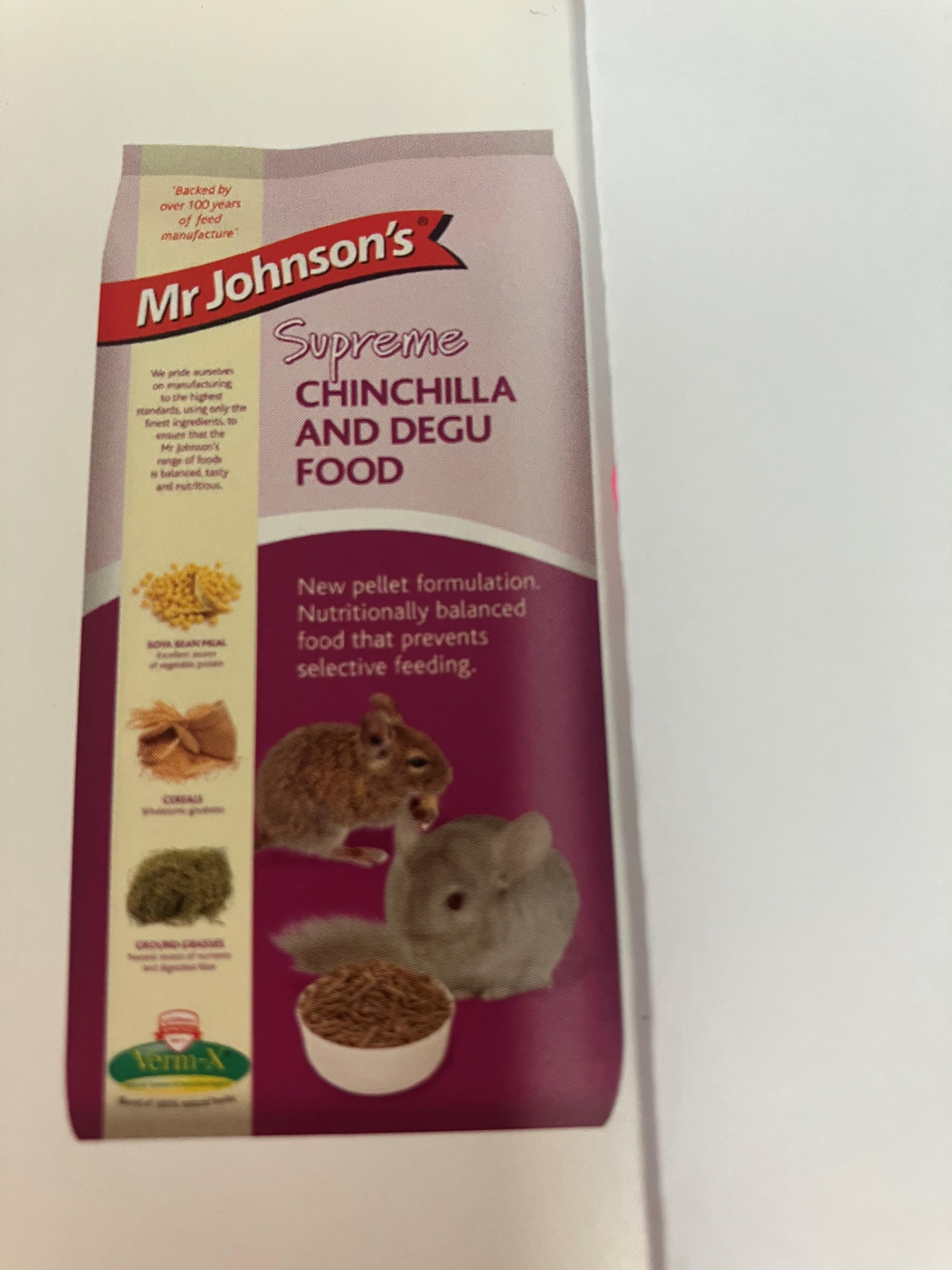 Mr Johnson's Supreme Chinchilla & Degu Food